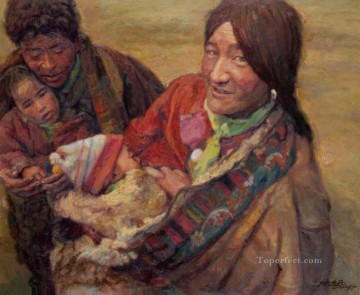 Chino Painting - Familia feliz chino Chen Yifei